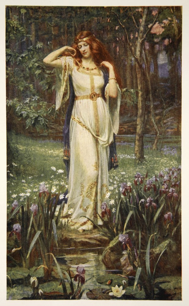 Freyja and the Necklace, Illustration from 'Teutonic Myths and
